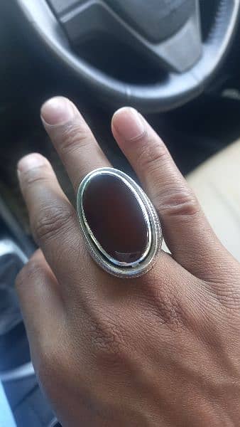 Aqeeq Yamani Real Heavy Ring 6