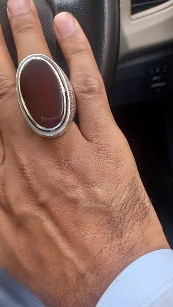 Aqeeq Yamani Real Heavy Ring 9