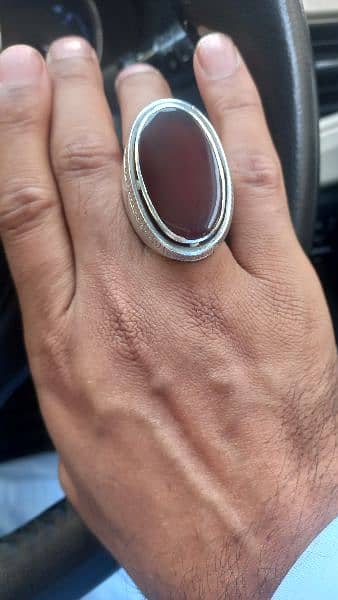 Aqeeq Yamani Real Heavy Ring 10