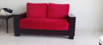 solid wooden 2 seater sofa