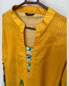 sapphire kurti mustard yellow