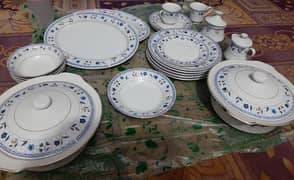 full mirror white dinner set