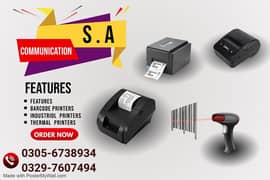 Industrial thermal printers. barcodes scanners