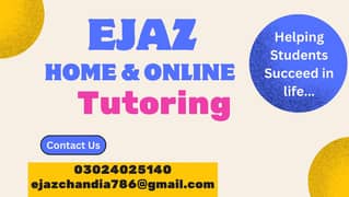 Available as a home tutor/teacher and online tutor