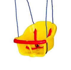 Baby swing with front safety lock