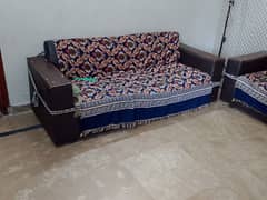 five seater sofa + sofa cum bed