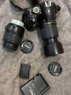 DSLR D3100 Nikon Professional Camera with 18 -55mm & extra 50mm -200mm