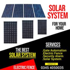 Solar System / Electric Fence / Razor wire / Security Alarm