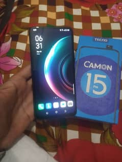 tecno camon 15 pro 6gb 128gb official approved with box 10/9 all ok