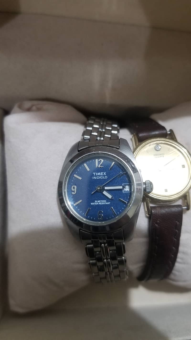 Timex Blue Face Watch WR 30M. Stainless steel 3