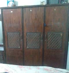 3 doors wooden cupboard