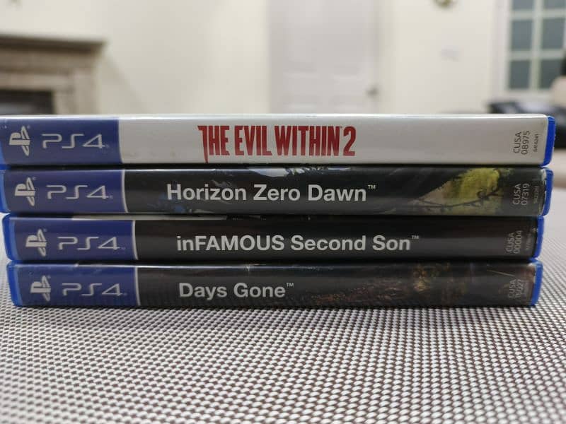 Days gone, evil within 2, horizon zero dawn, infamous second son 1