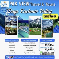 3Days Tour Swat Kalam & Kashmir