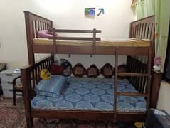 Solid Wood Bunk Bed with Molty Foam