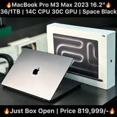 Macbook Pro M3 Max 16 inch 36GB Ram 1TB SSD Box Packed Space Black