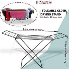 Foldable clothes drying stand