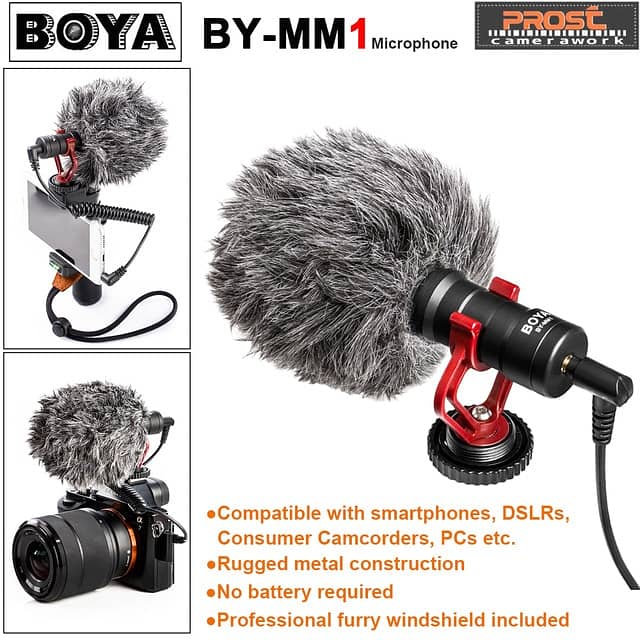 Ay-49 Vlogging BM800 USB Condenser Mic  BM-3000 Boya Mic Tripods 19