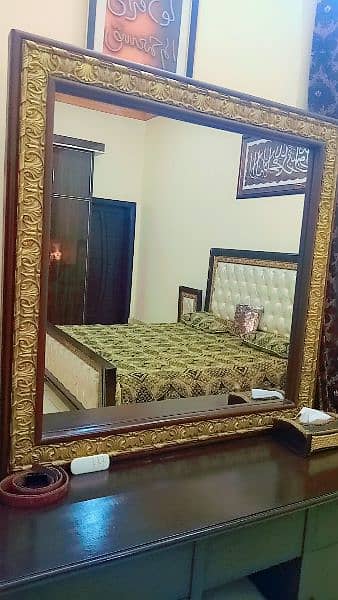 king size Double Bed with side tables n Dressing without mattress 1