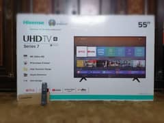 Hisense 55 inch smart Led with all accessories and box