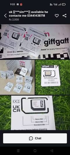 Available uk for TikTok live "sims" cards 03214841071