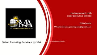 solar cleaning services by MA