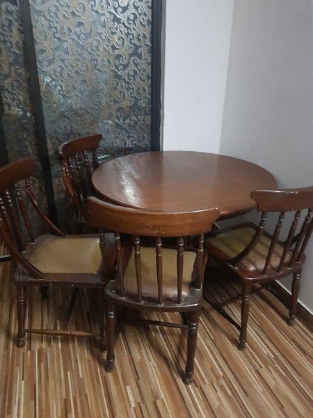 Dining table with chairs. Pure sheesham wood 3