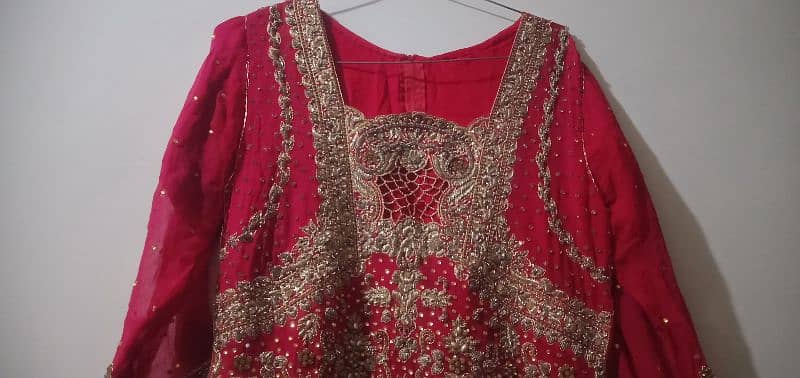 1 time used only . barat bridal lehnga. new condition. 15