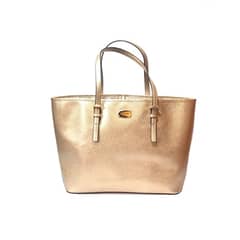 Michael Kors Jet Set Gold Saffiano Leather Tote | Pre Loved