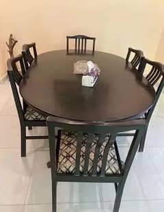 Premium Wooden Table with 6 Chairs