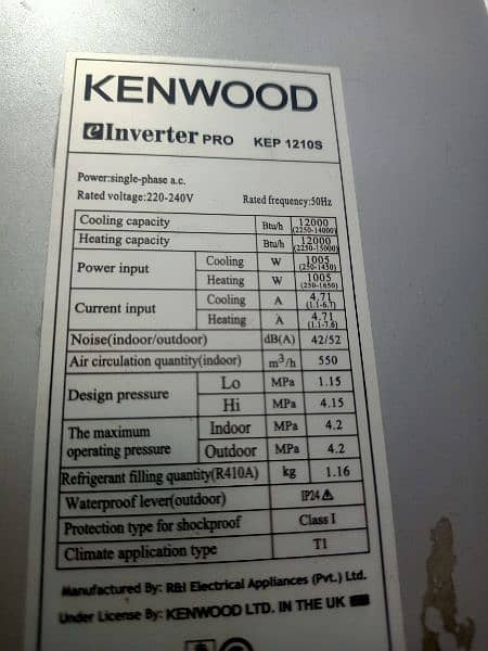 Kenwood inverter A. C for sale 5