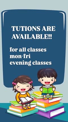 TUTIONS AVAILABLE FOR ALL CLASSES