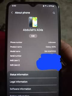 samsung A04s look like a new phone (Ram)4gb(Rom) 128gb