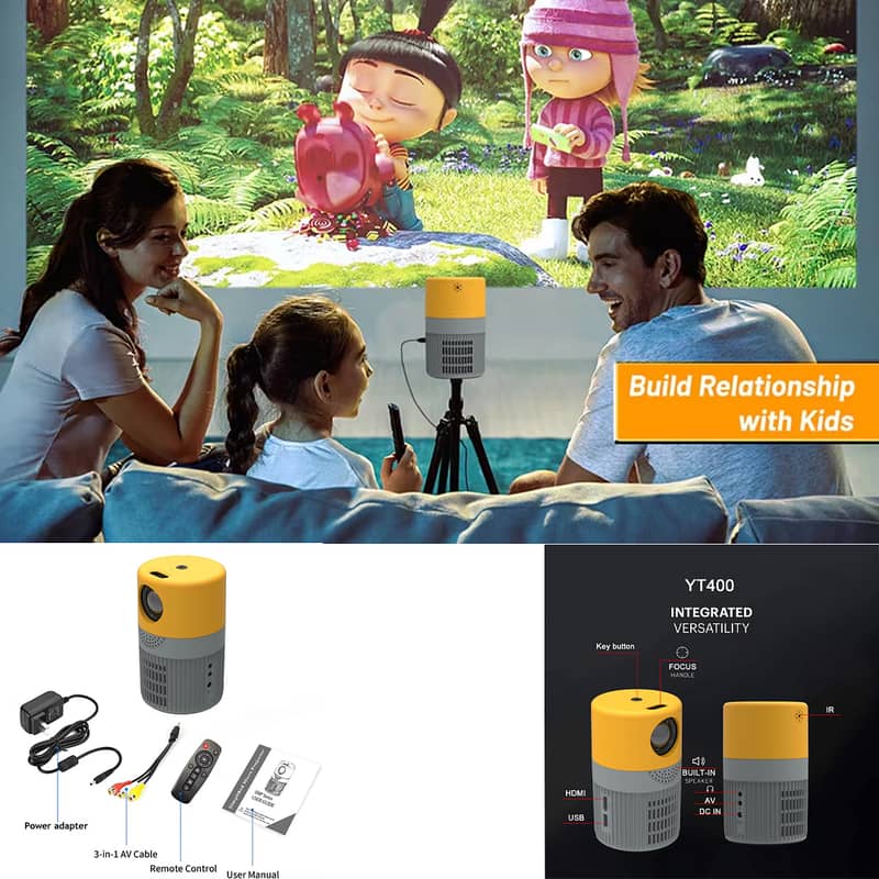 Mini WiFi Mobile Projector for Movies, TV shows 4