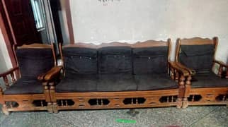 Pure Wood Made SOFA( 3+1+1)