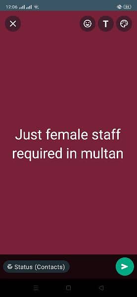 just female staff required in multan 0