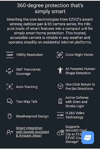 Audio CCTV Ezviz H8C Outdoor 7