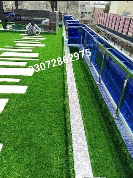 Artificial Grass - Green Fake Carpet - Astro Turf Waterproof Grass 12