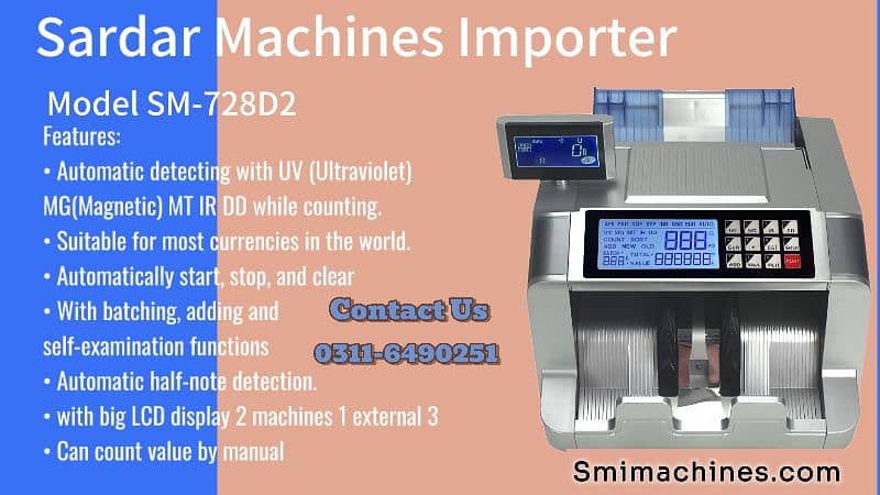 cash counting mix value counter packet sorting machine No. 1 Brand PKR 0