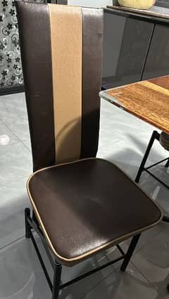 6 chairs with Glass Table