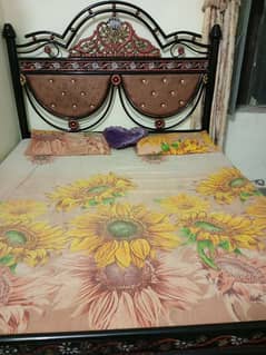 iron bed with mattress