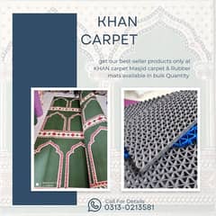 Masjid Carpet - Masjid Rubber Mats - Bulk Available All Colours