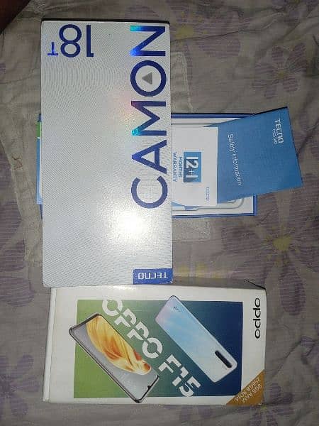 oppo F15 and Tecno 18 T only box available exchange possible 0