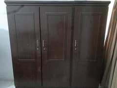 wooden 3 door almari for sell