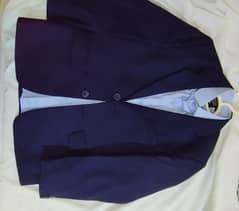 man's wear/navy blue 3 piece modern suit/formal wedding wear