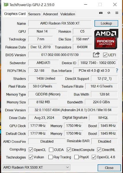 Peladn Rx 5500xt 8GB with box 4