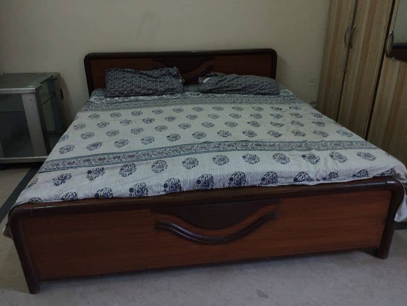 Wooden Bed set with free mattress. 2