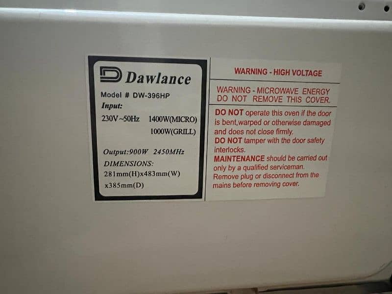 daelance microwave oven __ 03034103736 8