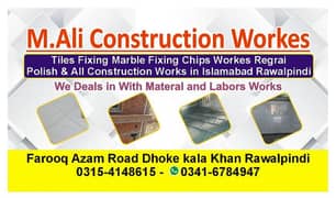 Construction Services tiles fixing Regrai Polish paint ceiling works