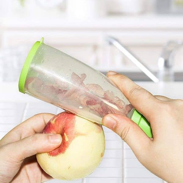 Multifunctional Storage Peeler With Trash Can Fruit Vegetable Peeler 2