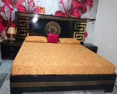 Bed set / Side table / Dressing / 3 doors almari / Wooden Furniture 0